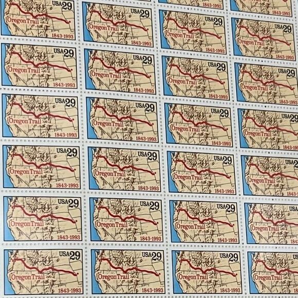 MNH 1993 Oregon Trail Issue Sheet of 50 29c Stamps Scott #2747 - Picture 1 of 2